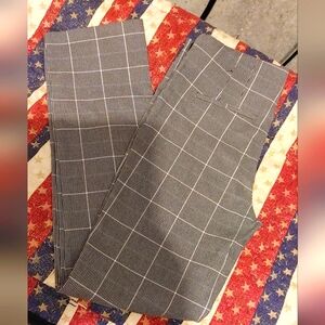 WHITE HOUSE BLACK MARKET PLAID SLACKS SIZE 10